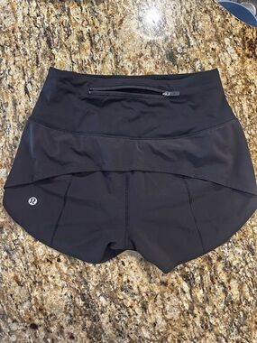 lululemon athletica Black Speedup Shorts 2” size0